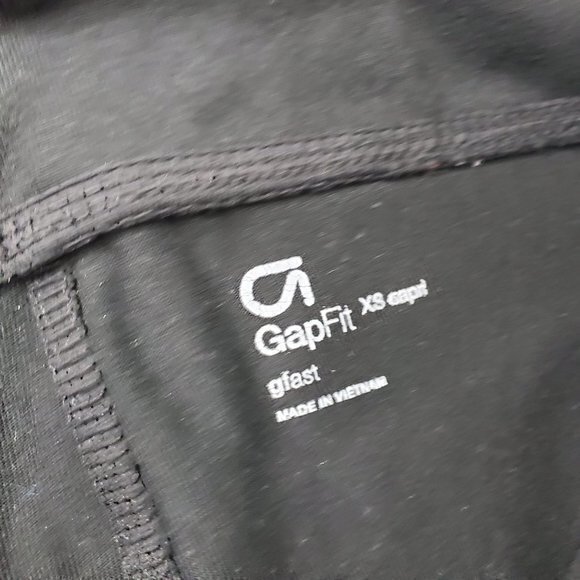 Gap Fit Capris XS Gfast Black Gray white Stripe Le‎ - Picture 5 of 8